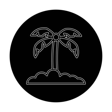 palmiye ağacı kutsal kişilerin resmi, vektör çizim