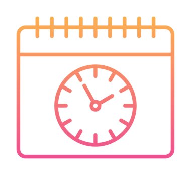 Beyaz arka plan üzerinde izole zamanlama simgesini