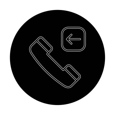 düz gelen çağrı simgesi vektör çizimi