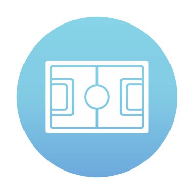 Basit futbol ikonu vektör illüstrasyonu