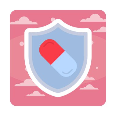 medical shield icon vector illustration 