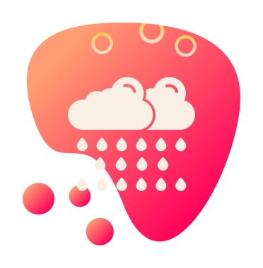 yağmur simgesi, vektör illüstrasyonu  