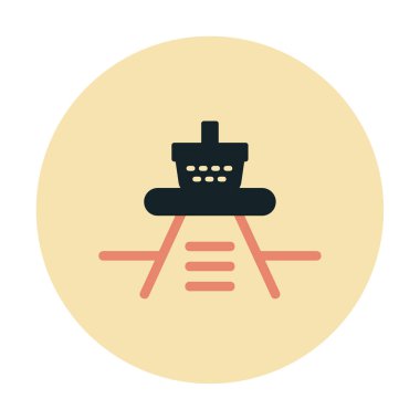 Piknik ikonunda yiyecek içeren sepetin vektör illüstrasyonu 