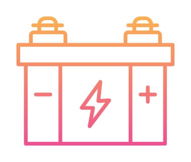 Basit Araba aküsü vektör illüstrasyonu