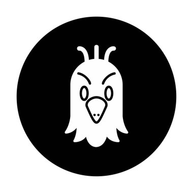 şık papağan kafası logo vektör çizimi