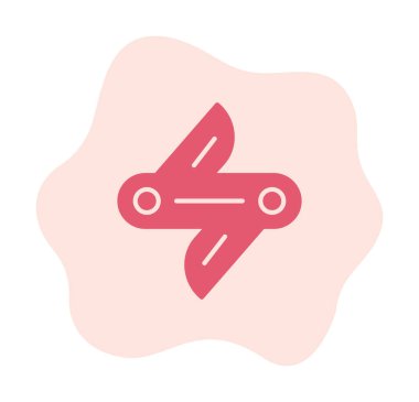 İsviçre bıçak ikonu vektörü beyaz arkaplanda izole edildi 