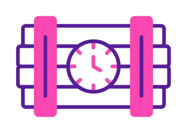 Zaman bombası ikonu vektör illüstrasyonu.