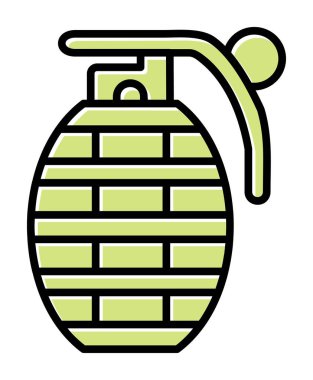 El bombası simgesi, vektör illüstrasyonu