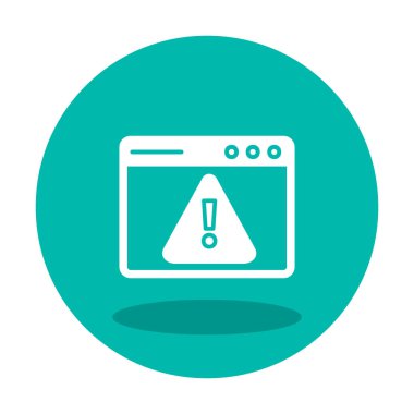 Basit Web Uyarı simgesi, vektör illüstrasyonu