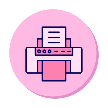 Yazıcı simgesi vektör illüstrasyonu