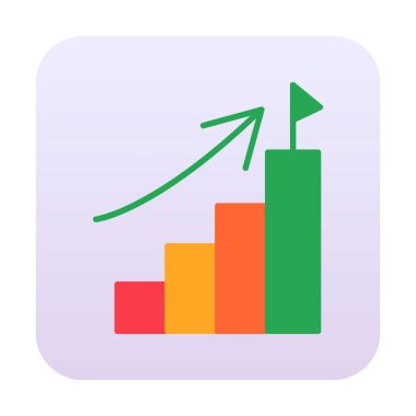 büyüyen grafik simgesi, vektör çizim