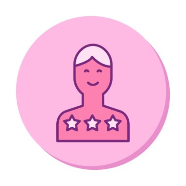 Müşteri memnuniyeti derecelendirme simgesi, vektör illüstrasyonu  