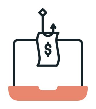 Basit bir sahte para ikonu. vektör