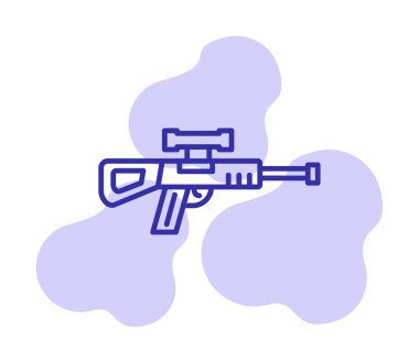 Keskin nişancı silahı ikonu vektör çizimi