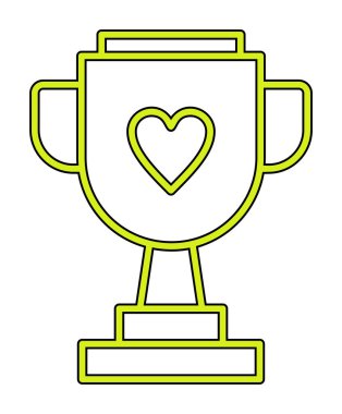 Kupalı kupa. Web simgesi basit illüstrasyon