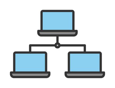 Basit ağ simgesi, vektör illüstrasyonu