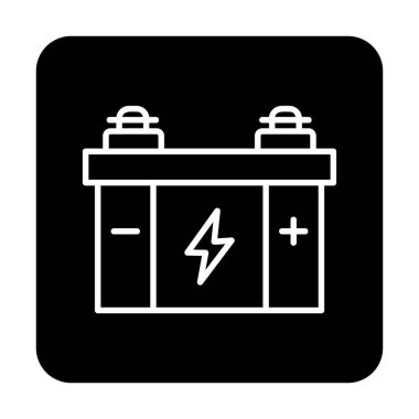 Basit Araba aküsü vektör illüstrasyonu