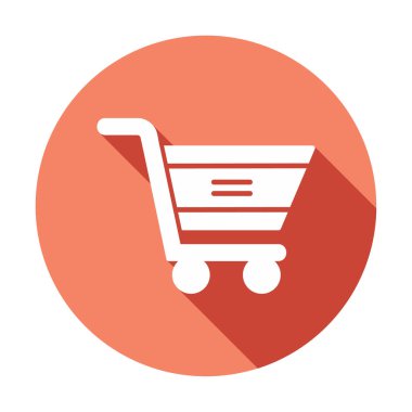  Alışveriş arabası simgesi, vektör çizimi basit tasarım