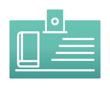 Kütüphane kartı simgesi, vektör illüstrasyonu