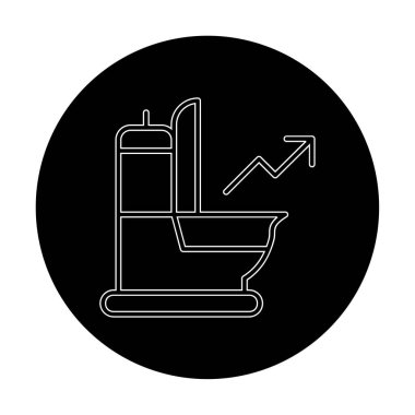 Ok simgesi vektör illüstrasyonlu idrar 