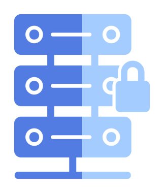 Sunucu vektör illüstrasyonunu kilitle