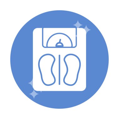 Ağırlık Ölçeği (web simgesi, vektör illüstrasyonu 