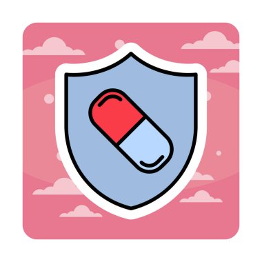 medical shield icon vector illustration 