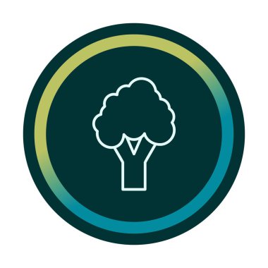 brokoli web simgesi, vektör illüstrasyonu  