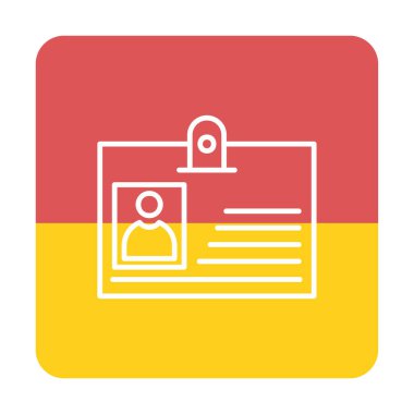 ID kart simgesi vektör illüstrasyonu                                  