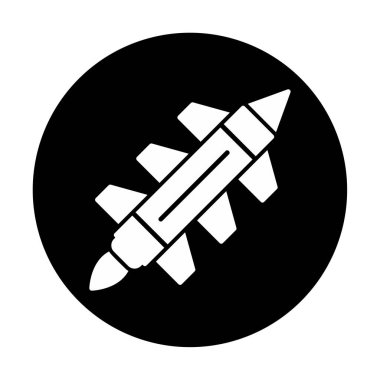 Füze roket ikonu vektör çizimi