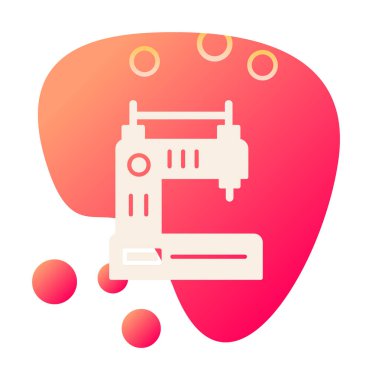 Basit Dikiş Makinesi web vektör simgesi