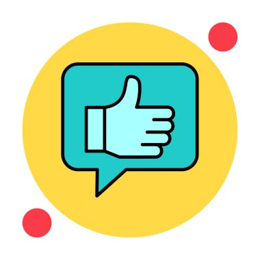 başparmak yukarı Web simgesi, vektör çizim                   