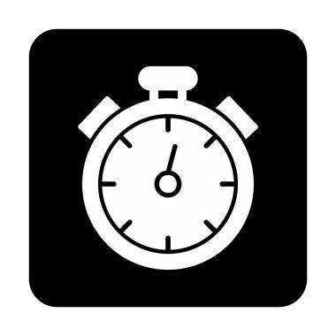düz çizgi basit web kronometre ikon vektör çizimi tasarımı