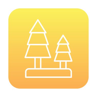 Orman ikonu vektör illüstrasyonu 