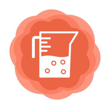 Beaker modern simgesinin vektör illüstrasyonu                          