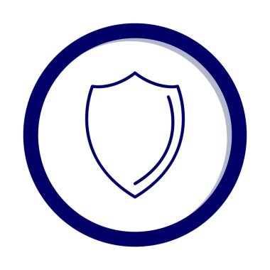 Kalkan yassı ikon vektör çizimi