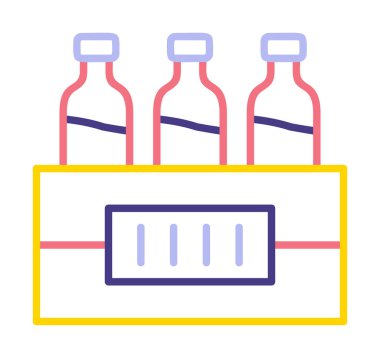 Su şişeleri. Web simgesi basit illüstrasyon 