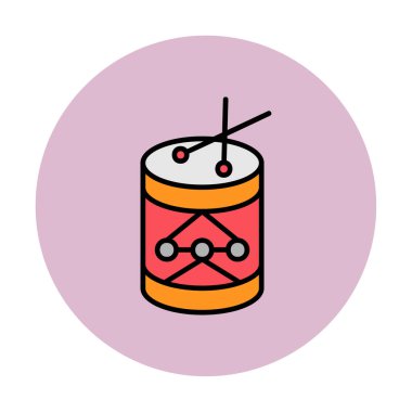 Davullar web simgesi, vektör illüstrasyonu