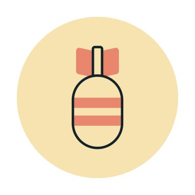 Hava Bombası web simgesi, vektör illüstrasyonu  