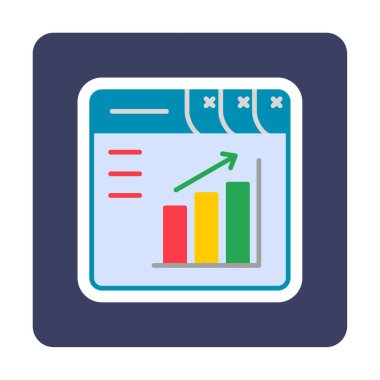 büyüme grafik simgesini, vektör çizim