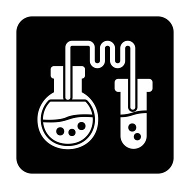 Test tüplü kimya laboratuvarı. Kimya konsepti                                             