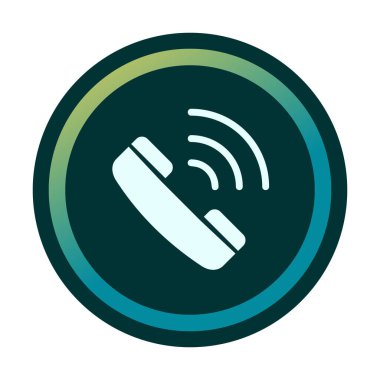 Basit bir telefon görüşmesi. simge vektör illüstrasyonu  