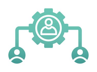 Modern basit düz yönetim simgesi vektörü 