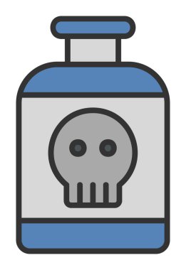 Basit Toksin simgesi, vektör illüstrasyonu