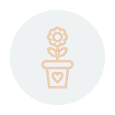 çiçek saksısı vektör illüstrasyonu