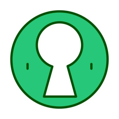 Anahtar deliği vektör çizimi, simge ögesi biçimi              