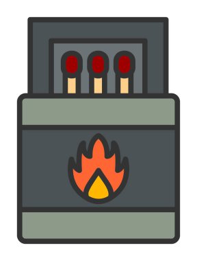 düz eşleşen simge vektör çizimi 