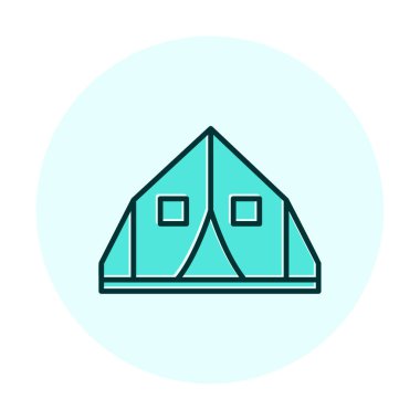 çadır simgesi, vektör çizimi  