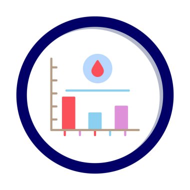 Şeker seviyesi grafik simgesi, vektör illüstrasyonu  