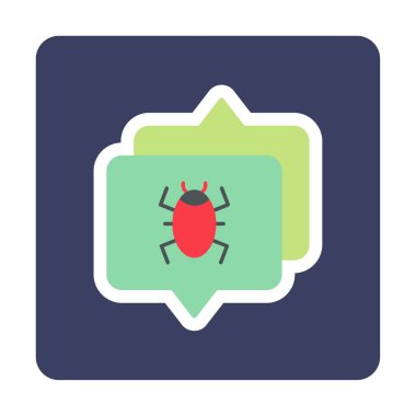 Konuşma balonu vektör resimlemesindeki hata simgesi 